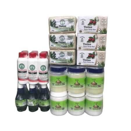 Tlotsa Bulk Combo with 160g Face soap bar, 160g moringa soap and skincare oil